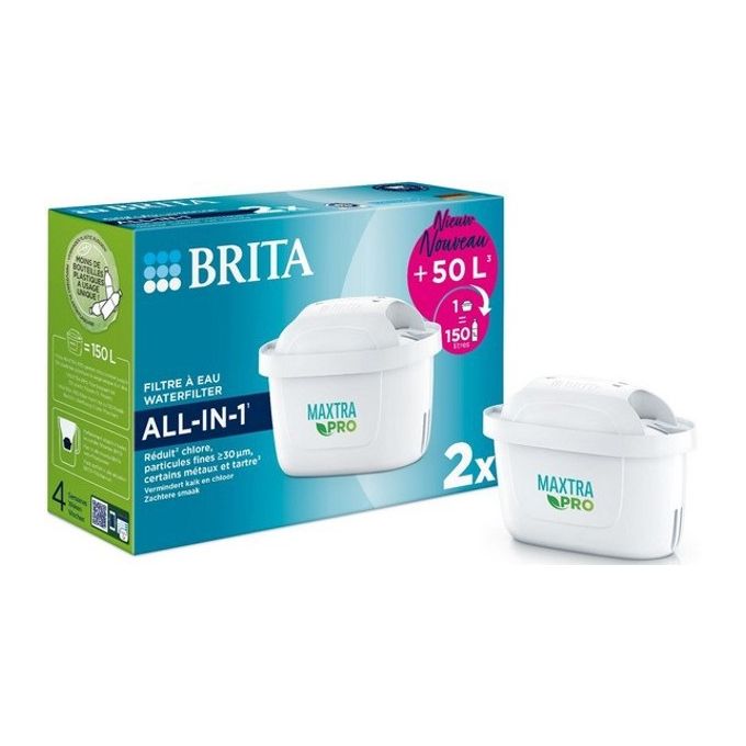 Pack de 2 filtres BRITA Maxtra Pro pour carafes filtrantes