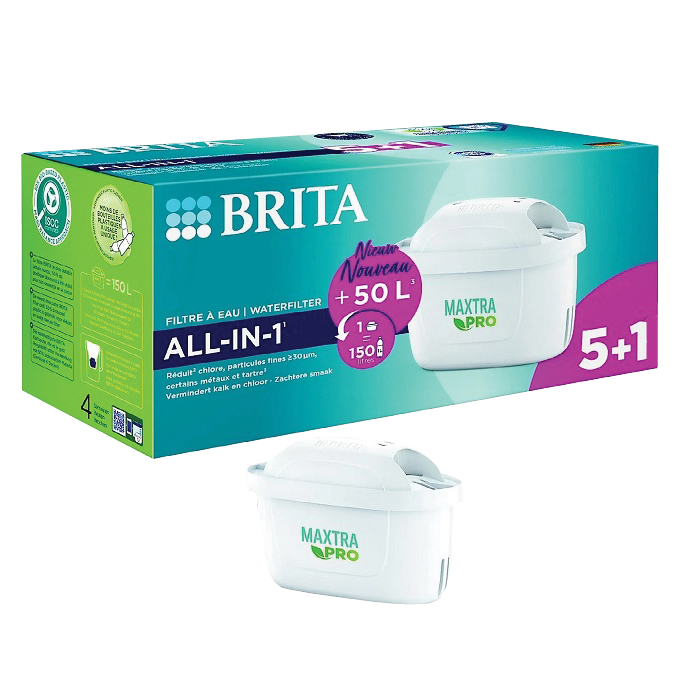 Pack de 6 filtres BRITA Maxtra Pro pour carafes filtrantes